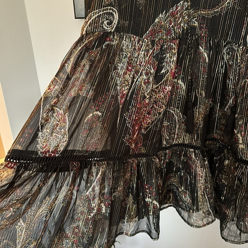 River island black and gold summer dress in size 10 - Picture 10 of 14
